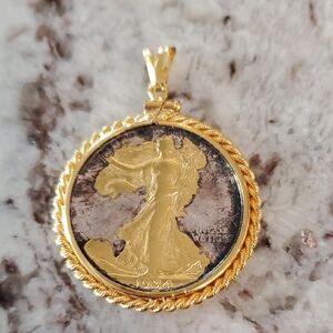 1934 Walking Liberty Half Dollar Pendant